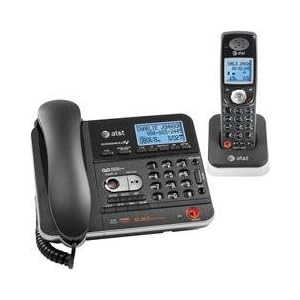 AT&T TL74108 5.8 DSS Corded Cordless Answering System (Black) by AT&T