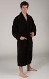 Review Mystic Clothing  / New Men's Fleece Bath Robe, Bathrobe Black M L, Exclusive Sleepwear by Mystic Clothing