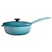 Le Creuset Enameled Cast-Iron 2-1/4-Quart Saucier Pan, Caribbean
