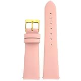 Watch Band Pink Satin Fabric with Leather lining