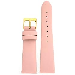 Watch Band Pink Satin Fabric with Leather lining
