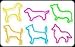 Pack of 24 BAG O DOGS2 Shaped Rubber Bands Glow-In-The-Dark