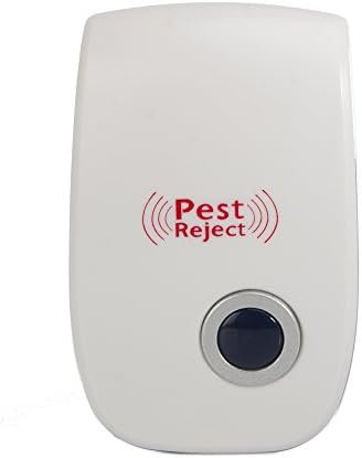 Safe for Humans Ultrasonic Pest Repeller, Non-toxic Environment Friendly Electronic Pest Control Against Mosquitoes Ants Spiders &amp; other Insects(White) (White Type 1)
