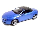 Alfa Romeo S Spider Blue Soft Top Diecast Model 1:18 Welly