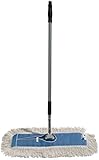Nine Forty Industrial Strength Ultimate Cotton Dust Mop with Aluminum Quick Change Extension Handle and Frame - Hardwood Floor Broom (24" Wide X 5")