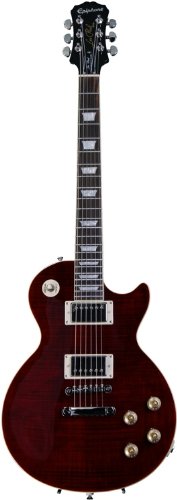 Epiphone Les Paul Tribute Plus Guitar with Case, Black Cherry