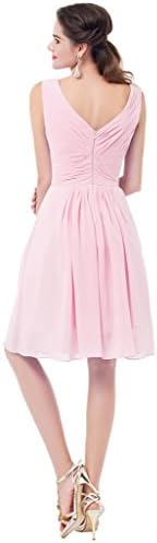 Sunvary Elegant V Neckline Chiffon Cocktail Party Dresses Bridesmaid Dresses Short