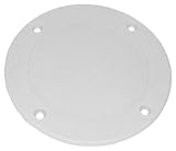 T-H Marine Screw Down Deck Plate (8-Inch, Off White)