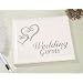 Linked Hearts Wedding Guest Book Silver