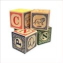 Italian Wooden Alphabet Blocks
