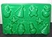Jigglers Mold: Christmas Holiday Jolly Jigglers Jell-O Gelatin Candy Chocolate Mint Mold ~ 10 Cavity 5 Shapes ~ Snowman, Gingerbread Boy, Santa, Tree & Star Designs