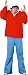 Third Party New : Adult Gilligans Island Gilligan Costume and Hat with Hair