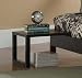Wood Nightstand Bed Side Table - Murray Platform Contemporary Design in Black Finish