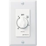 Intermatic FD15MWC 15-Minute Spring Loaded Wall Timer, White