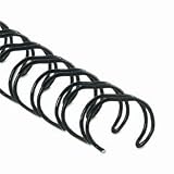 Wire Bindings, 1/4, 21-35 Sheet Cap., Black Wire, 25/PK