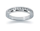 0.24 Channel Set Diamond Wedding band in Platinum