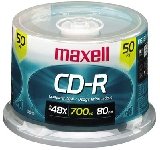 MAX648250 DISC,CD-R700,700MB,80MIN,50/PK