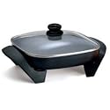 West Bend 72202 12" Skillet Non Stick Glass Lid, Black