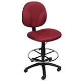Burgundy Euro Style Nylon Base Office Drafting Stool