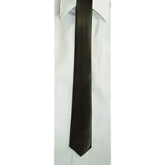 Krawatte Schlips schmal uni braun Handmade
