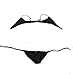 thinkbest Women Summer Sun Beach Swim Bandeau Triangle Push-Up Padded Bikini Suit Black UK(6-8)
