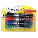 Quartet® EnduraGlide Dry-Erase Markers, Chisel Tip, 4 per Box, Black, Red, Blue, Green