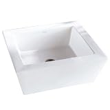 Decolav 1432-CWH Square Vitreous China Above-Counter Vessel with Overflow, White