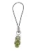 Cell Phone Charm - C33 - Strap Style - Flip Flop Slipper set with Crystals ~ Peridot (Green)