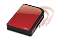 Buffalo Technology MiniStation Metro Portable 250 GB Flex USB 2.0 and Optional Encryption  HD-PX250U2/RD (Red)