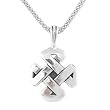 Celtic Knot "Strength" Pendant in Sterling Silver on a 20" Popcorn Chain, #8201