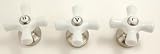 Porcelain Handle Set, Satin Nickel Finish, Fits Price Pfister Shower Valve - By Plumb USA
