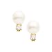 14K Yellow Gold 0.04 ct. Diamond and Fresh Water Cultured Pearl Teen's Earrings