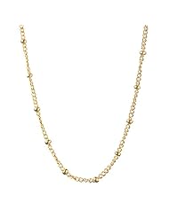 1mm 24K Gold Vermeil Adjustable Saturn Chain