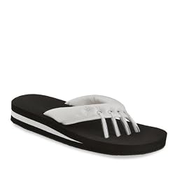 Beech Yoga Toe Sandals, Originals White / Black Large (8 - 9 1/2), 1 Pair