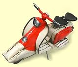Red/white Lambretta, 30x18x11 cm Blechminiatur