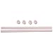 Easy Track RR1024 24-Inch Wardrobe Rods with Ends, 2-Pack, White