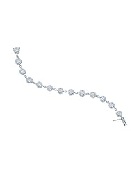 3.52ctw Round Diamond Flower Bracelet