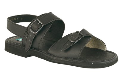 Mens GORDINI leather Jesus Sandals Black size 6