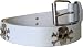 White Geniune Leather Punk Rock Belt WithMetal Skull and Crossbones