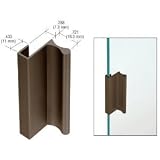 CRL 3 Duranodic Bronze Aluminum Pull with 7/16 Lip for Sliding Glass and Panel Doors