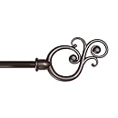 Kenney Cafe Window Curtain Rod, 48 to 84-Inch, Chocolate