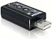 USB Sound Adapter 7.1 - DeLock -Virtual 7.1 Sound - Xear 3D Sound - mit Funktionstasten - zus�tlicher Soundadapter - ideal f�r Skype