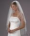 White Oval Solloped Bugle Bead Crystal Shape Drop Wedding Bridal Veil