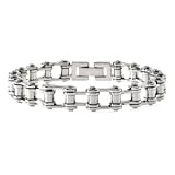 Titanium Men's Gray Bicycle Link Bracelet, 8-1/2 Inches