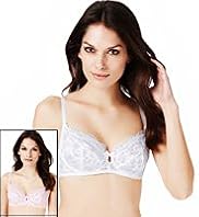 2 Pack Per Una Floral Lace Non-Padded B-DD Bras with Supima® Cotton