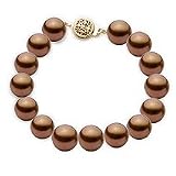 14K 8-9mm Chocolate Cultured Freshwater Pearl Bracelet