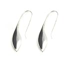 Silver Tear Curve Earrings by Karuni