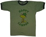  : SNOOPY WOODSTOCK HAPPY CAMPER SHEER RINGER T SHIRT (30/1)