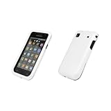 Samsung Galaxy S i9000 White Rubberized Hard Cover Crystal Case
