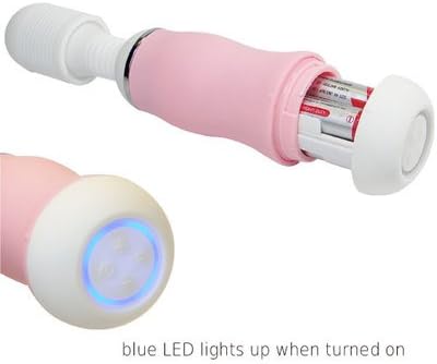 US Seller, Pink Female Mini Vibrating Wand Massager, 5 speeds, 10 vibration patterns (Max 16,000RPM)